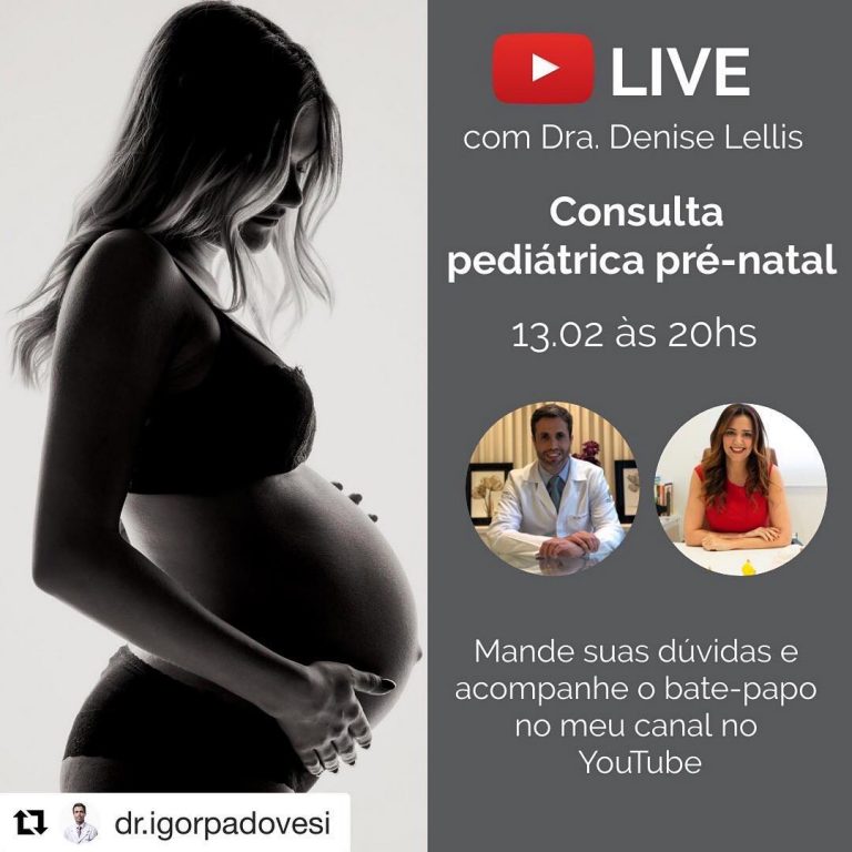 Clinica de Pediatria e Nutrologia Denise Lellis Pediatra São Paulo SP - Live no canal do YouTube